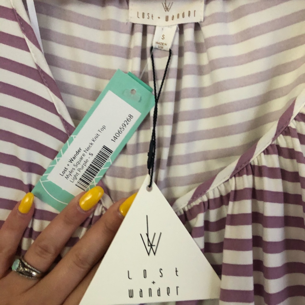 Lost + wander purple blouse